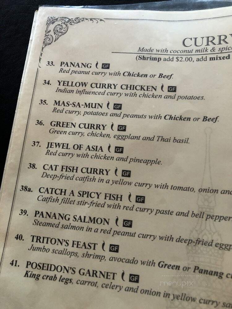 Mongkut Thai Restaurant - San Clemente, CA menu_pic