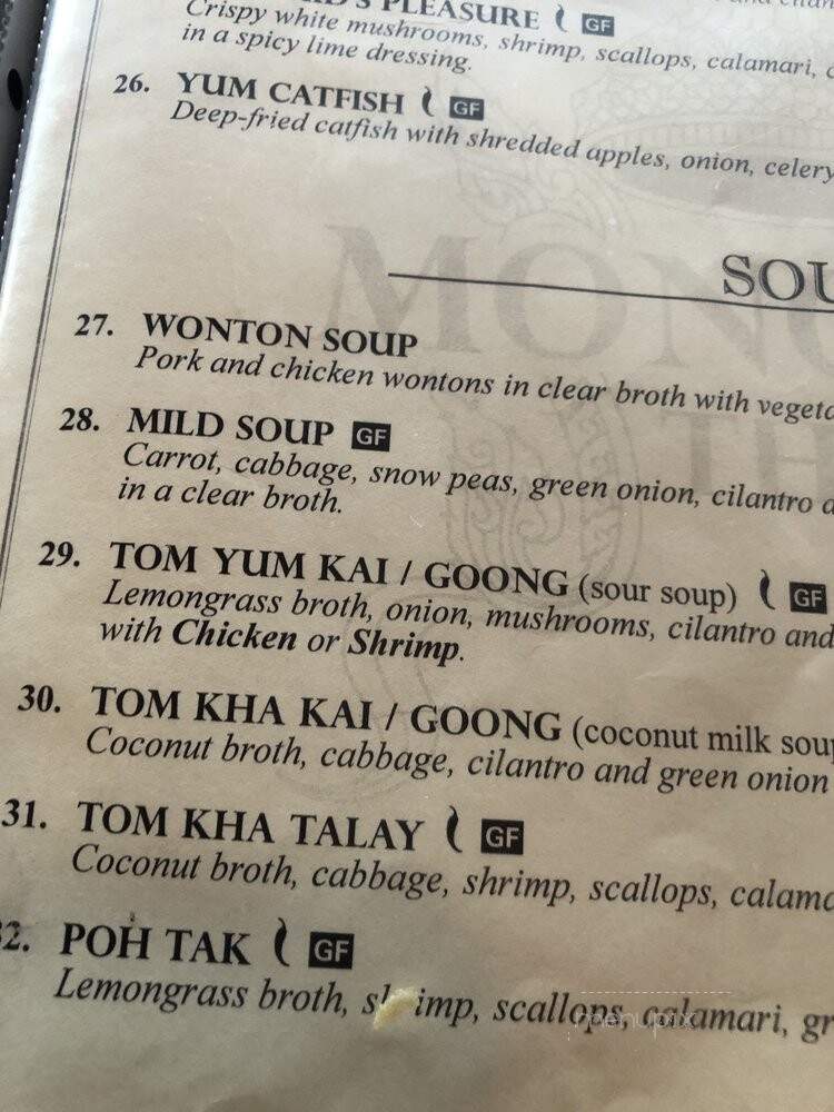 Mongkut Thai Restaurant - San Clemente, CA menu_pic
