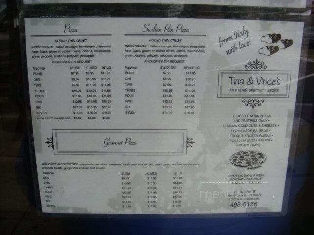Tina & Vince's Italian Deli - San Clemente, CA menu_pic