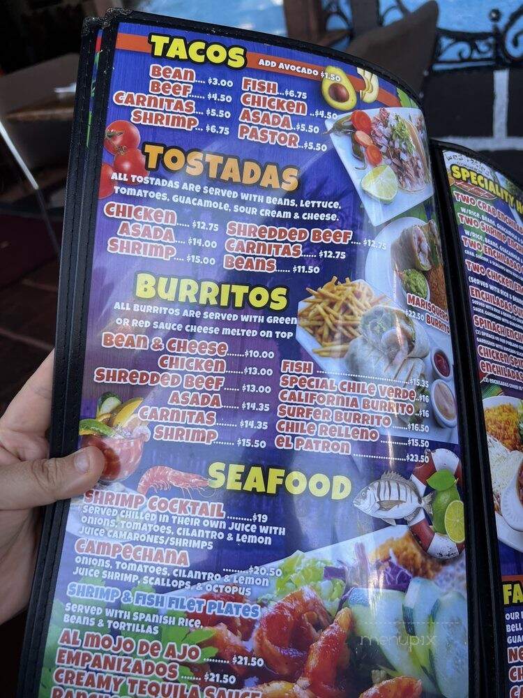 Los Patios - San Clemente, CA menu_pic