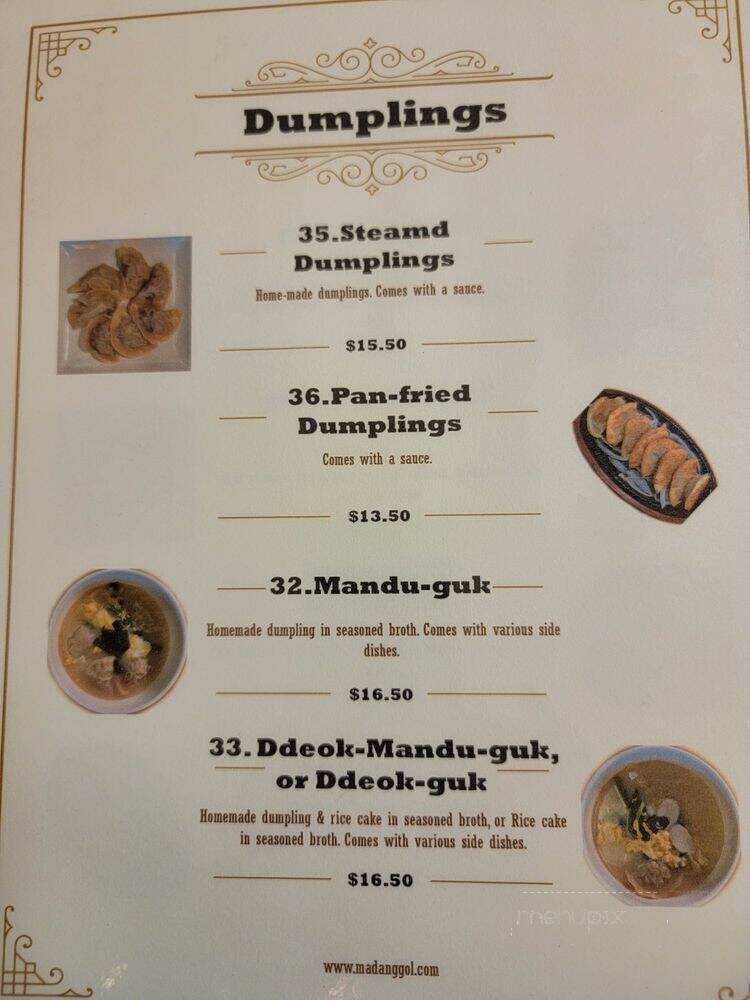 Ma Dang Gol - Rancho Cucamonga, CA menu_pic