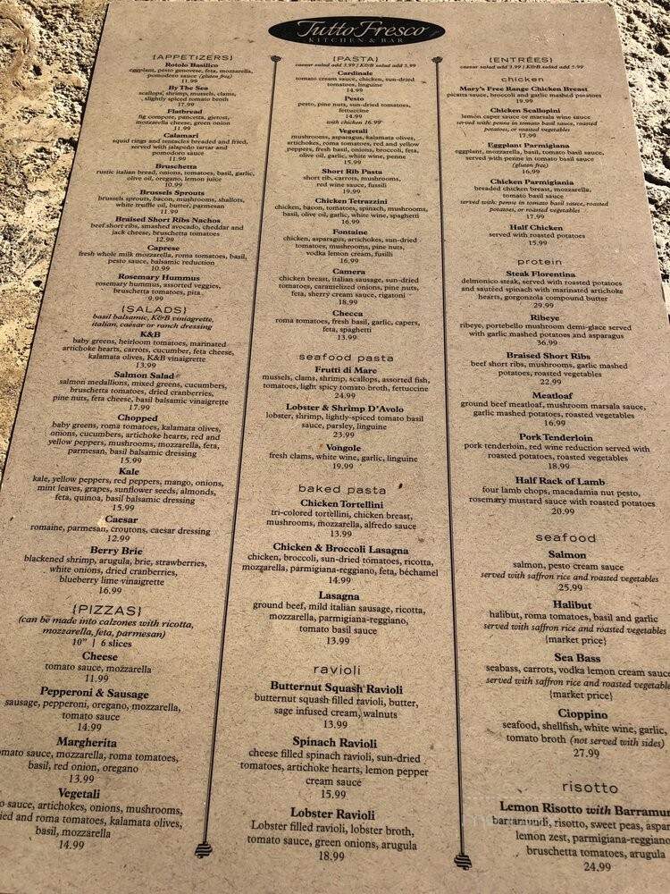 Tutto Fresco - Rancho Santa Margarita, CA menu_pic