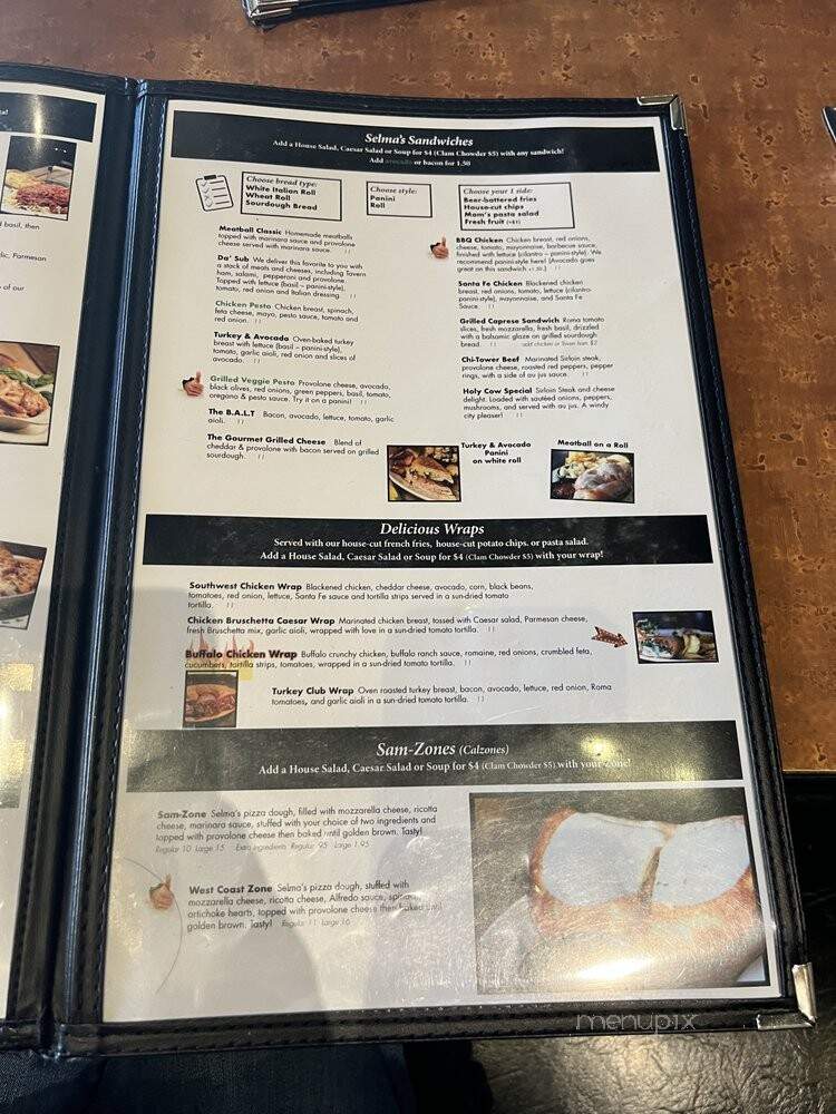 Selma's Chicago Pizzeria - Rancho Santa Margarita, CA menu_pic