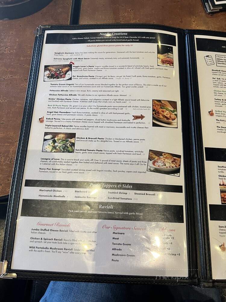 Selma's Chicago Pizzeria - Rancho Santa Margarita, CA menu_pic