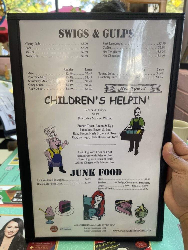 Nancy's Cafe - Rancho Cucamonga, CA menu_pic