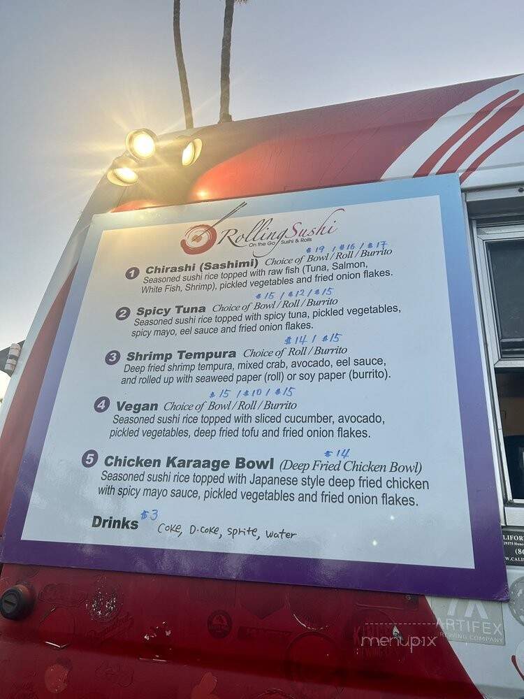 Rolling Sushi - Rancho Cucamonga, CA menu_pic