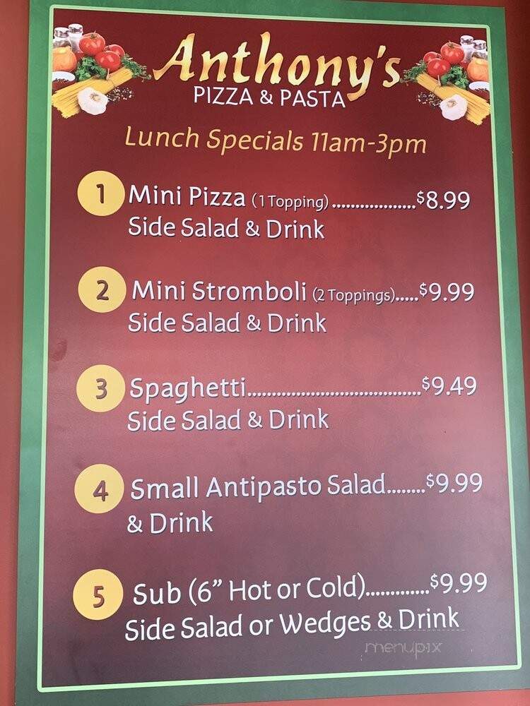 Anthony's Pizza & Pasta - Corona, CA