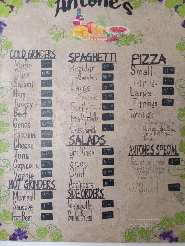 Antone's Italian Foods - Riverside, CA menu_pic