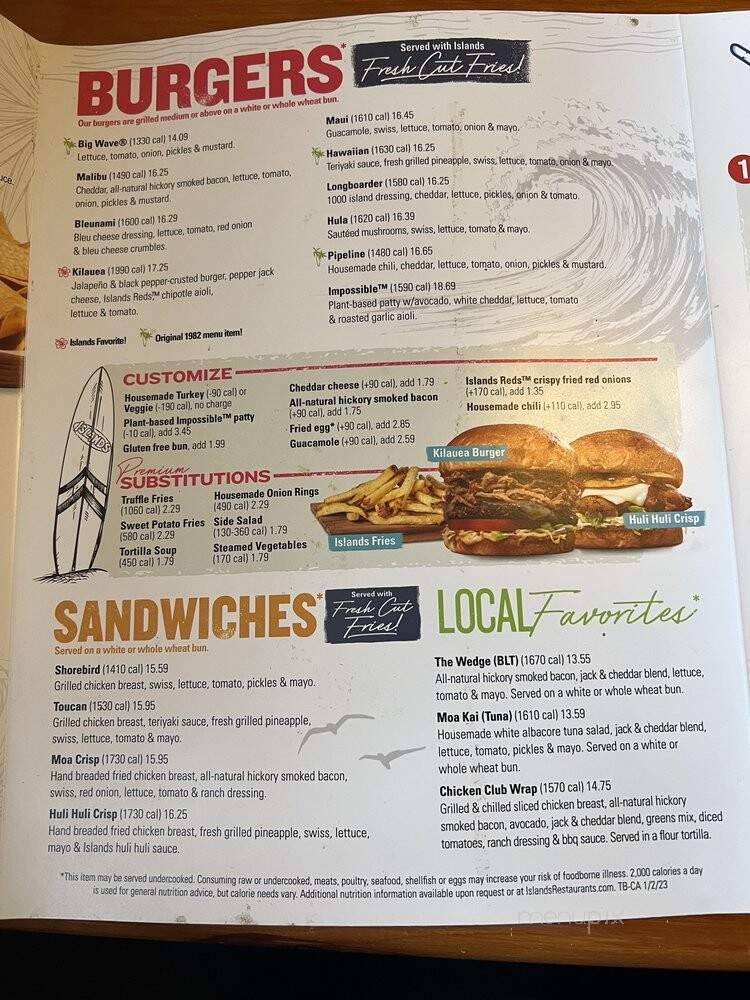 Islands Restaurants - Riverside, CA menu_pic