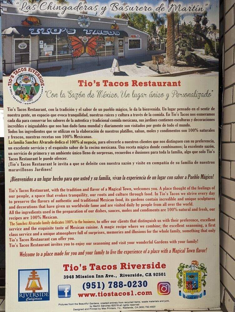 Tio's Food To Go - Riverside, CA