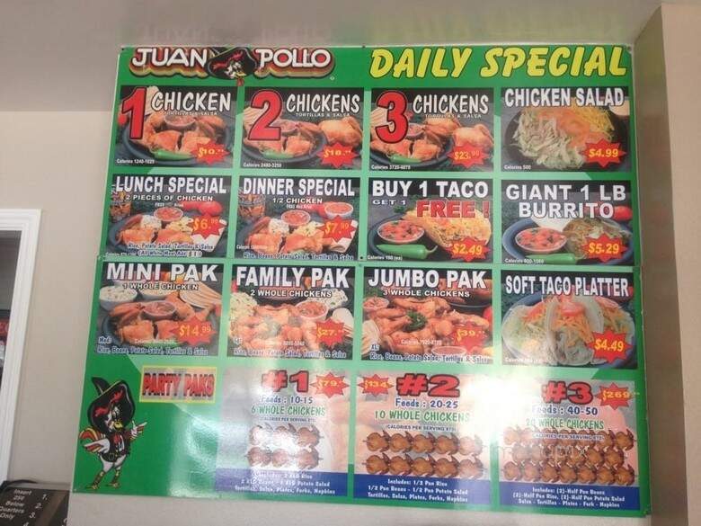 Juan Pollo - Lake Elsinore, CA menu_pic