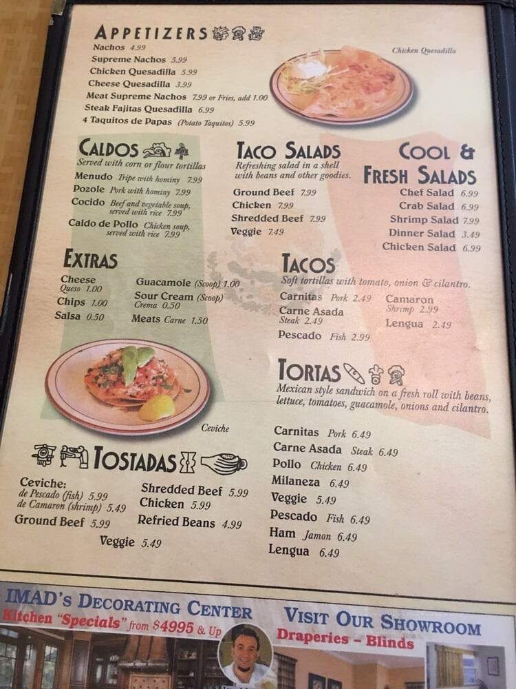 Maria's Mexican Foods - Colton, CA menu_pic