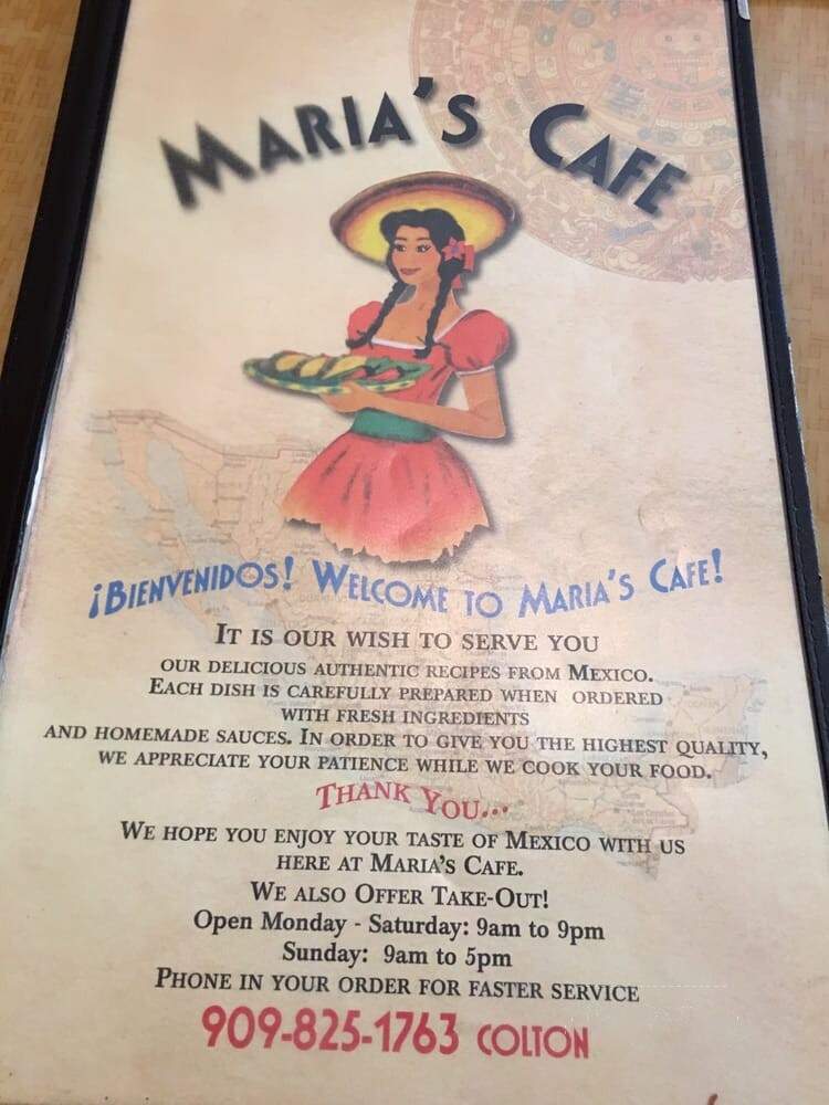 Maria's Mexican Foods - Colton, CA menu_pic
