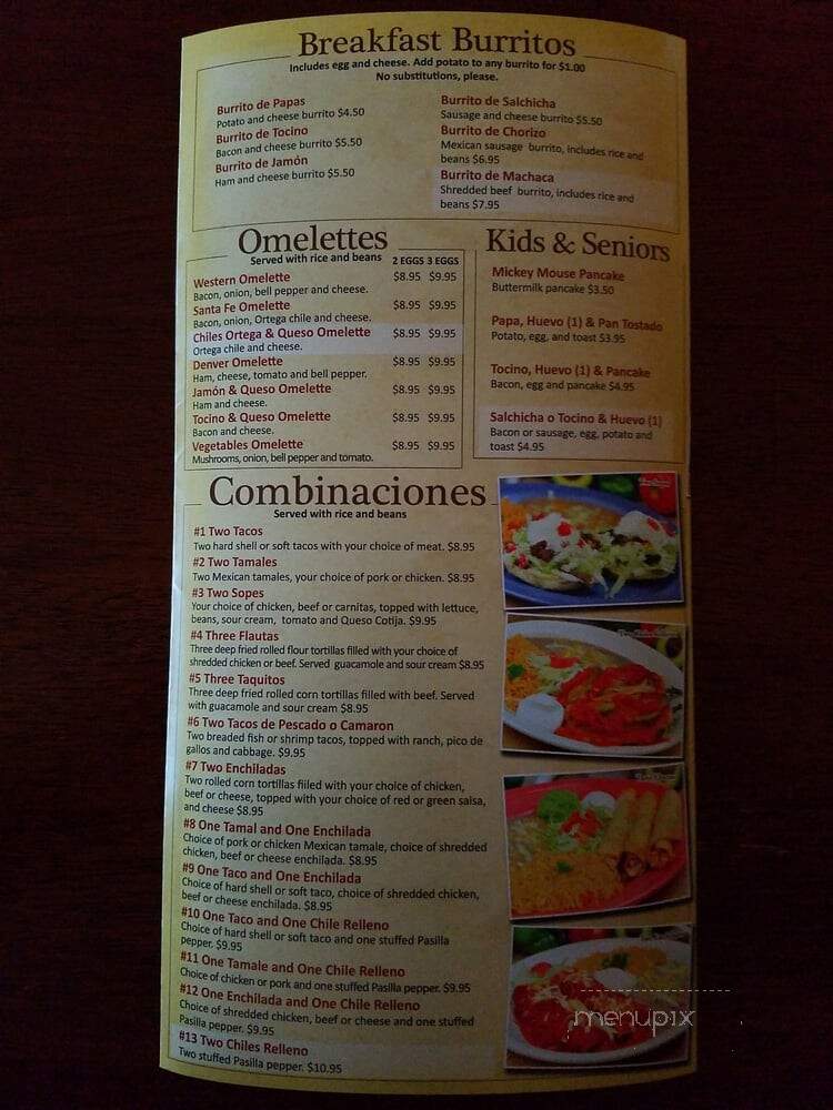 El Comal Restaurant - Lake Elsinore, CA menu_pic