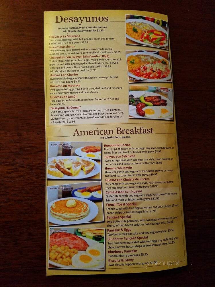 El Comal Restaurant - Lake Elsinore, CA menu_pic