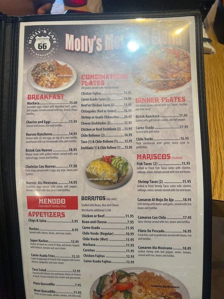Molly's Cafe - San Bernardino, CA menu_pic
