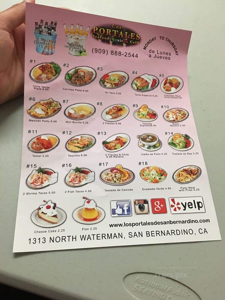 Los Portales - San Bernardino, CA menu_pic