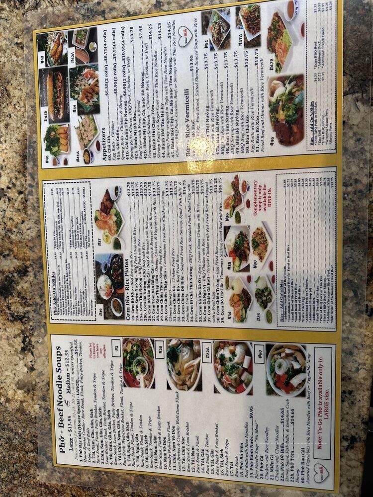 Pho Ha Vietnamese Restaurant - San Bernardino, CA menu_pic