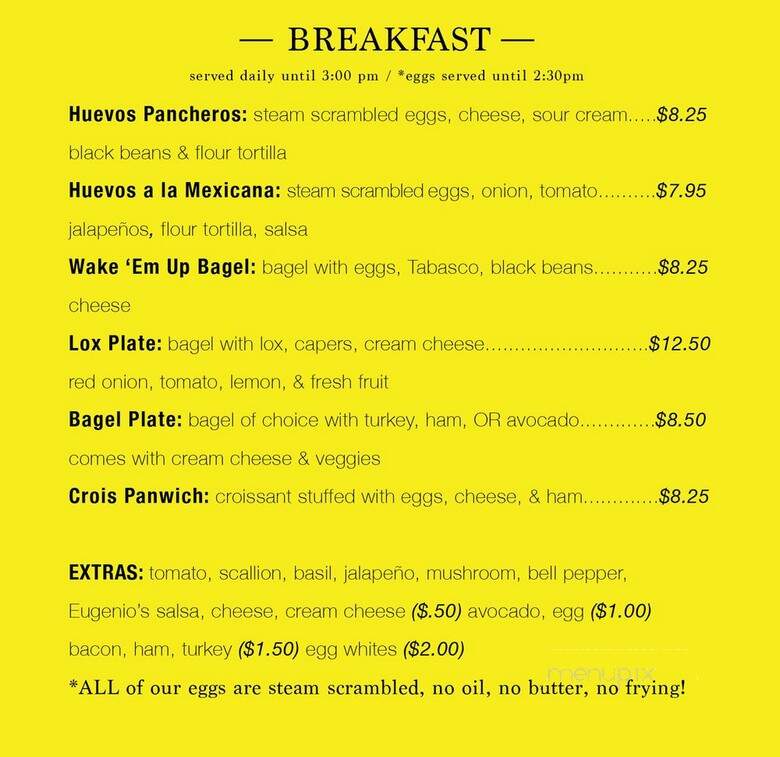 Pannikin Coffe & Tea - La Jolla, CA menu_pic