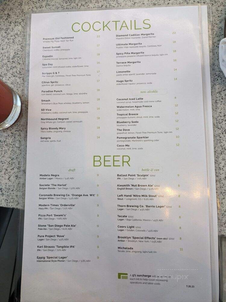 George's At The Cove - La Jolla, CA menu_pic
