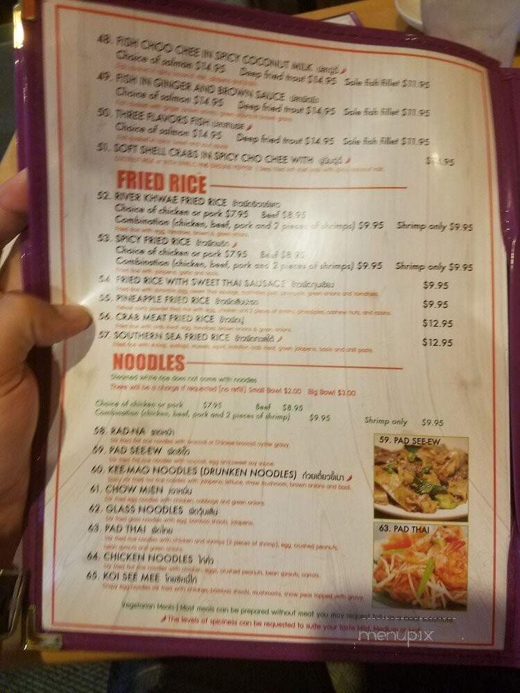River Kwai Thai Cuisine - Moreno Valley, CA menu_pic