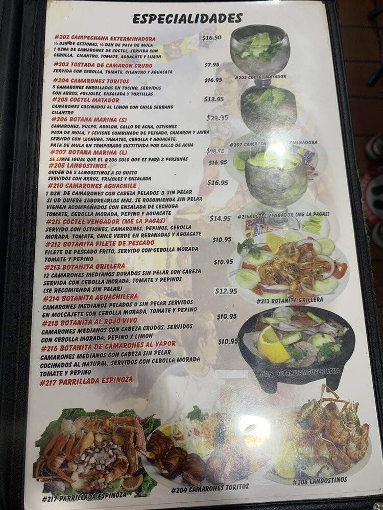 Mariscos Espinoza - San Bernardino, CA menu_pic