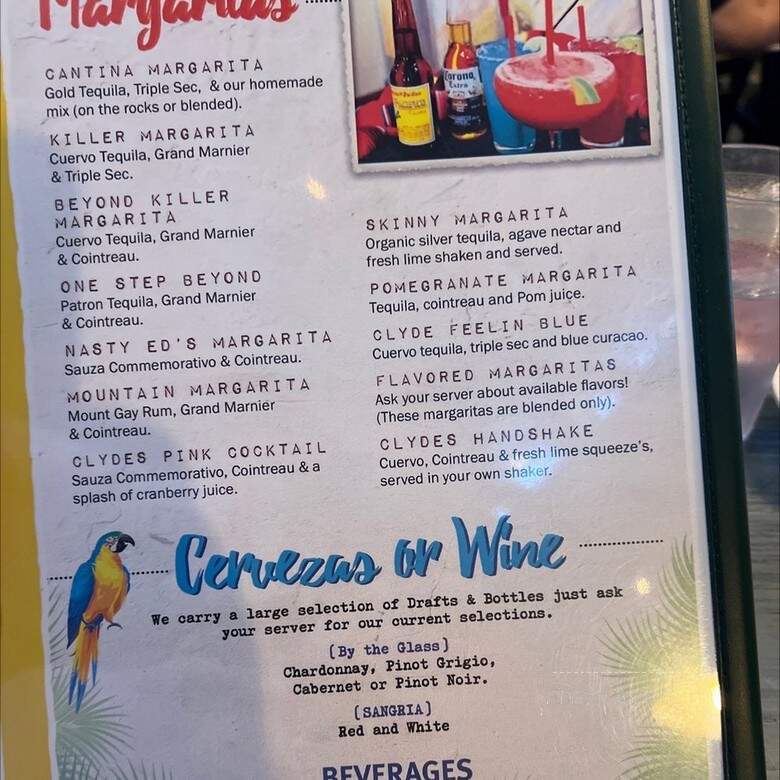 Papagayos - Lake Arrowhead, CA menu_pic