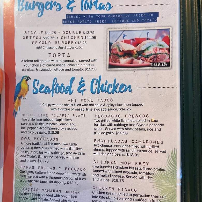 Papagayos - Lake Arrowhead, CA menu_pic