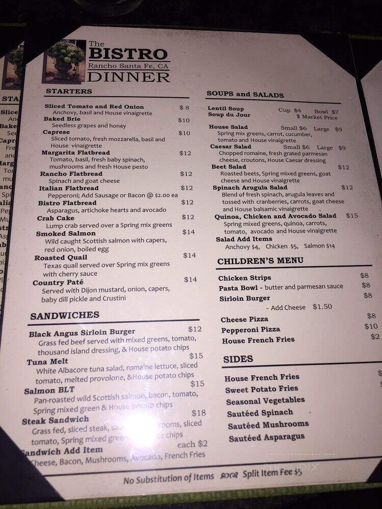 Pantry Of Rancho Santa Fe - Rancho Santa Fe, CA menu_pic