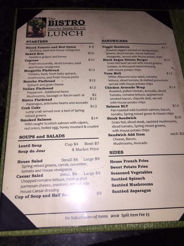 Pantry Of Rancho Santa Fe - Rancho Santa Fe, CA menu_pic