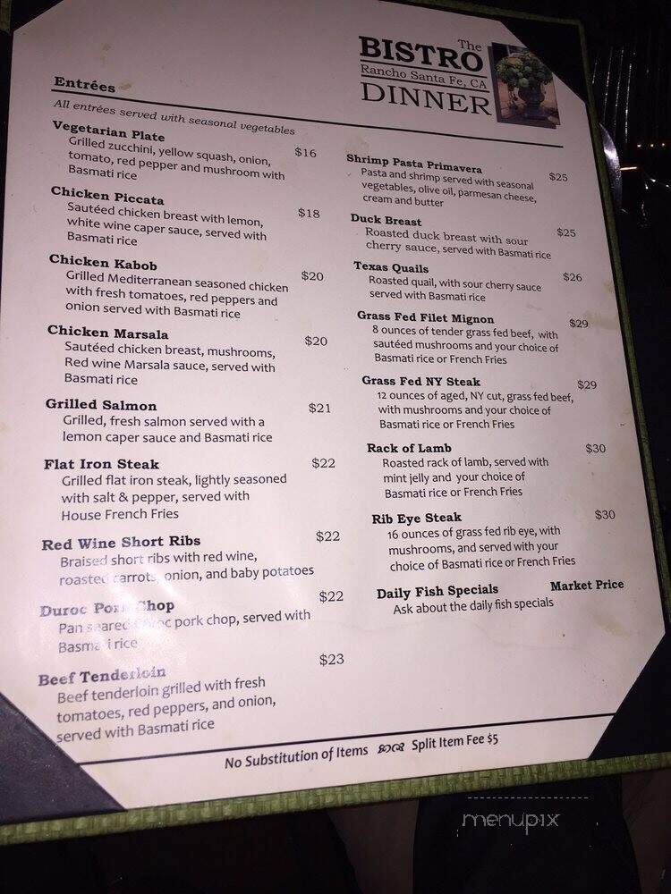 Pantry Of Rancho Santa Fe - Rancho Santa Fe, CA menu_pic