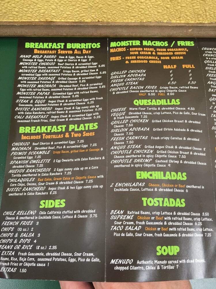 Los Primos Mexican Food - Murrieta, CA menu_pic