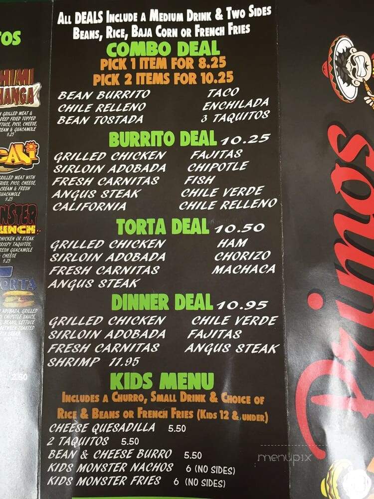Los Primos Mexican Food - Murrieta, CA menu_pic