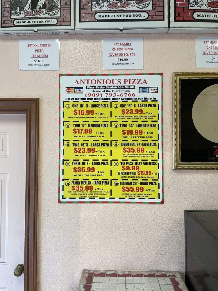 Antonious Pizza - Redlands, CA