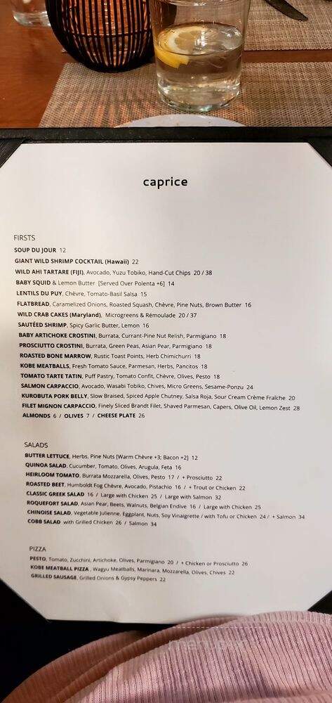 Caprice Cafe - Redlands, CA menu_pic