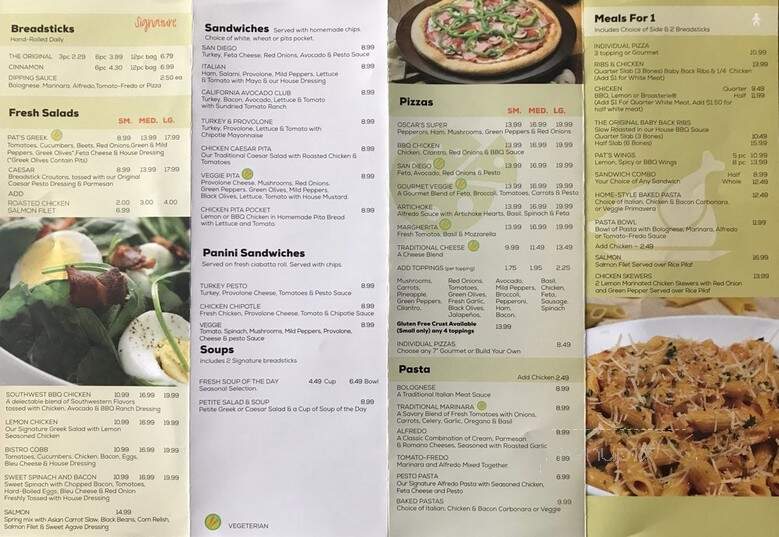 Pat & Oscar's Restaurant - Temecula, CA menu_pic