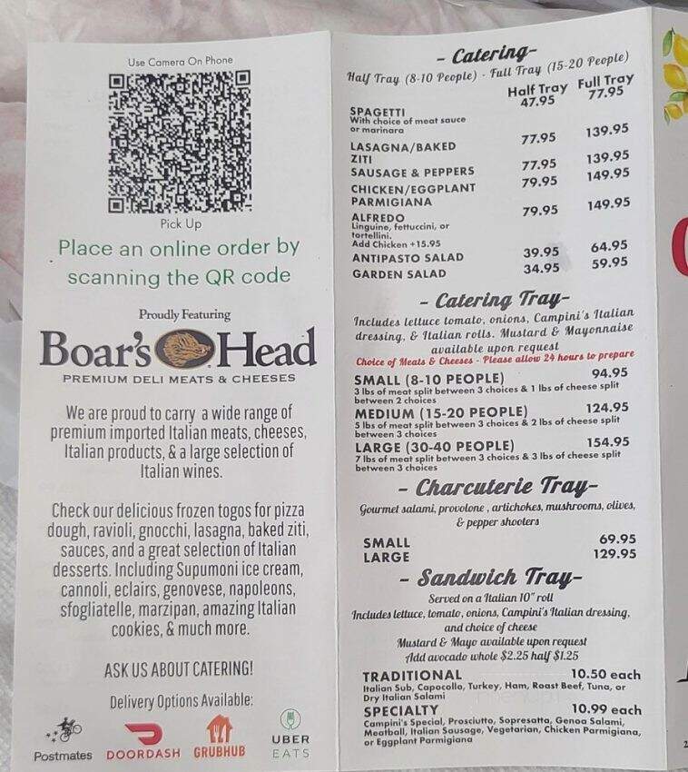 Campini's Deli Italiano - Temecula, CA menu_pic