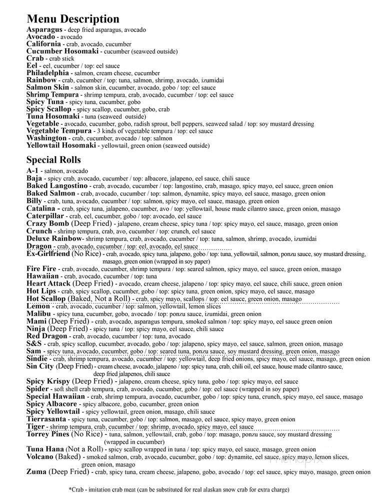 Eda Mami - San Diego, CA menu_pic