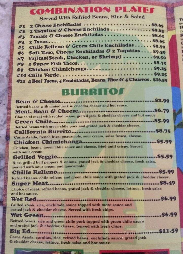 Green Burrito - Temecula, CA menu_pic