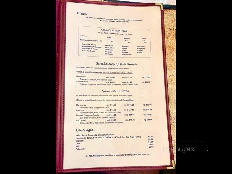 Pernicano's Family Restaurant - San Diego, CA menu_pic