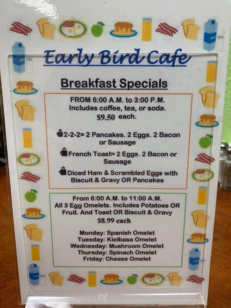 Early Bird Cafe - Hemet, CA menu_pic