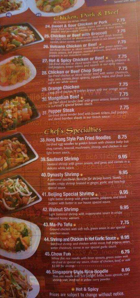 Little Beijing - Hemet, CA menu_pic