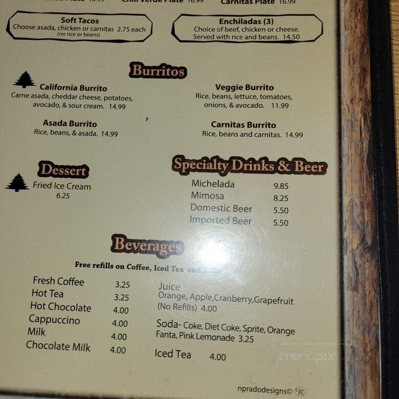 Lumber Jack Cafe - Big Bear City, CA menu_pic