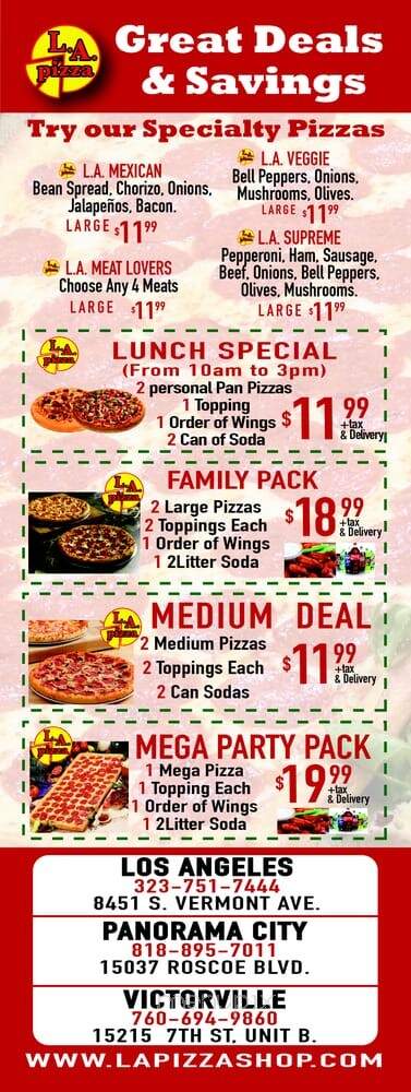 La Pizza Loca - Panorama City, CA menu_pic