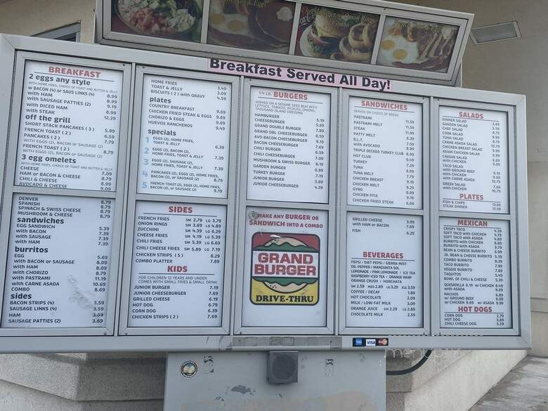 Grand Burger - Rancho Cucamonga, CA menu_pic