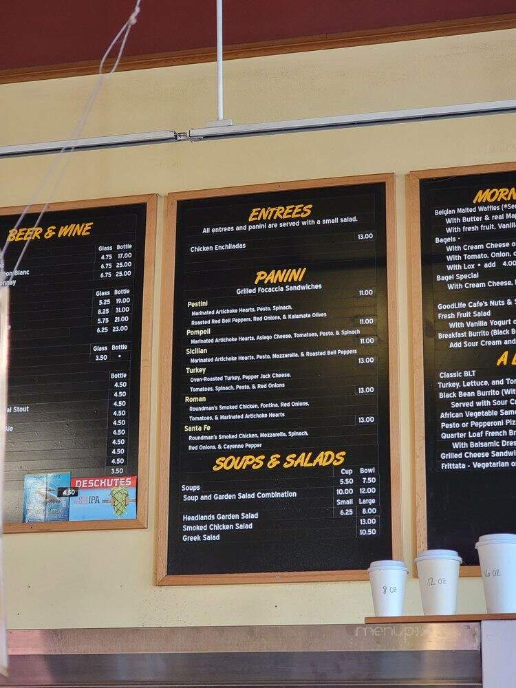 Headlands Coffeehouse - Fort Bragg, CA menu_pic
