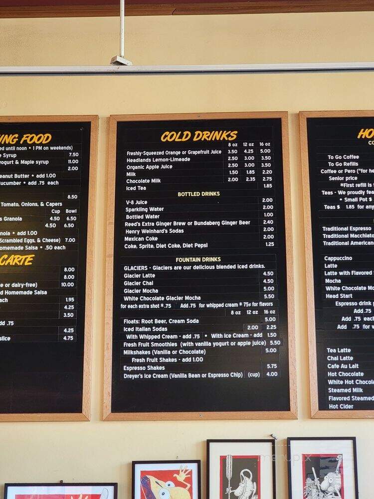 Headlands Coffeehouse - Fort Bragg, CA menu_pic