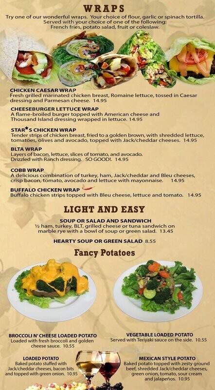 Star Restaurant - Ukiah, CA menu_pic