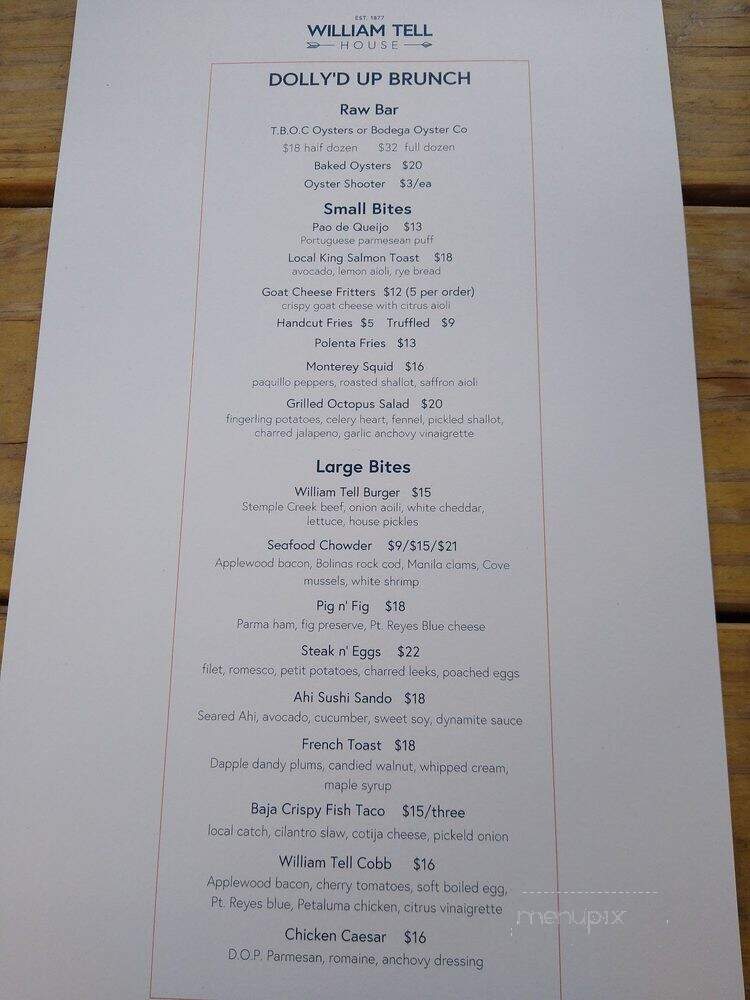 William Tell House Restaurant - Tomales, CA