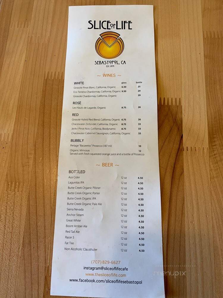 Slice Of Life - Sebastopol, CA menu_pic